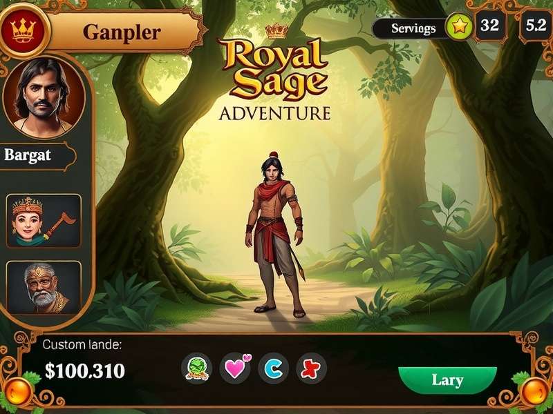 Royal Sage Adventure character customization screen